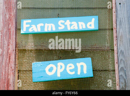 Farm stand sign Stock Photo