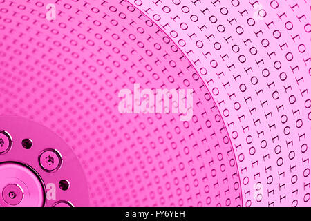 Computer hard disk drive HDD data on a platter Stock Photo