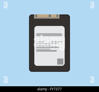 ssd isolated object with flat style Stock Vector