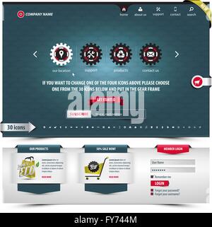 international business template for companies who deliver eco products, eps10, contains transparencies for a high realistic effe Stock Vector