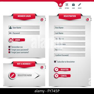 3d user Login form page Stock Vector Image & Art - Alamy
