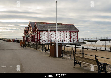 Saltburn Pier at Saltburn-by-the-Sea Stock Photo