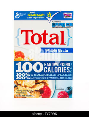 Winneconne, WI - 20 April 2015:  Box of Total cereal a product of General Mills Stock Photo