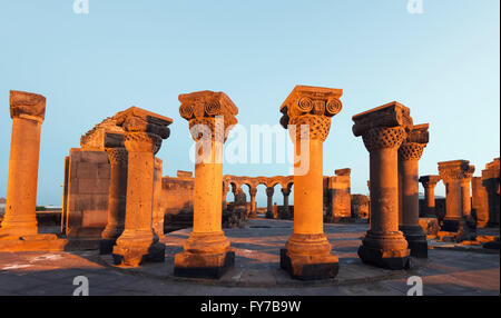 Eurasia, Caucasus region, Armenia, Zvarnots archaeological ruin, Unesco World Heritage Site Stock Photo