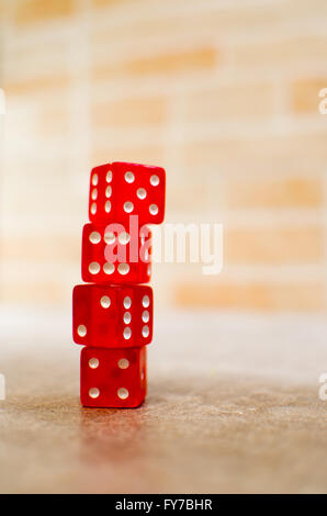 red dice stack Stock Photo