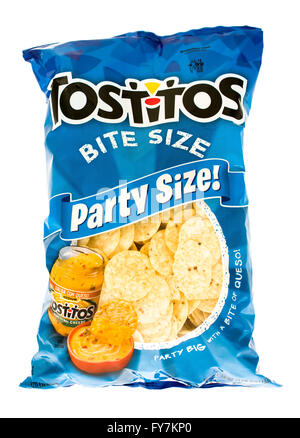 Winneconni, WI - 10 June 2015: Bag of Tostitos bite size chips Stock Photo