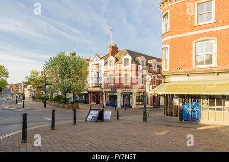 Benedict Street, Market Place and Magdalene Street, Glastonbury. Stock Photo