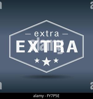 extra hexagonal white vintage retro style label Stock Vector Image ...