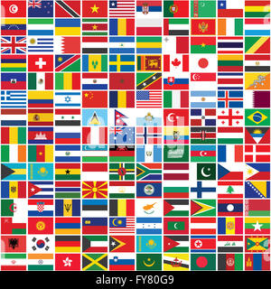 seamless background with some of world flags Stock Photo