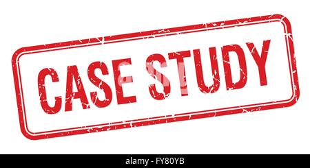 case study red square grungy vintage isolated stamp Stock Vector