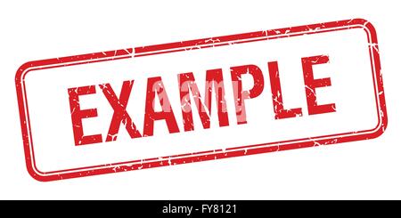example red square grungy vintage isolated stamp Stock Vector