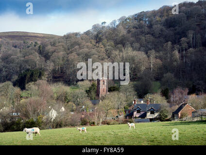 Church of the Holy Ghost in the village of Crowcombe in the Quantocks, Somerset UK Stock Photo