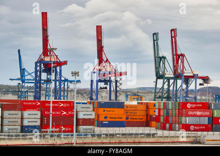 Port of Bilbao, Biscay, Basque Country, Euskadi, Spain, Europe Stock Photo