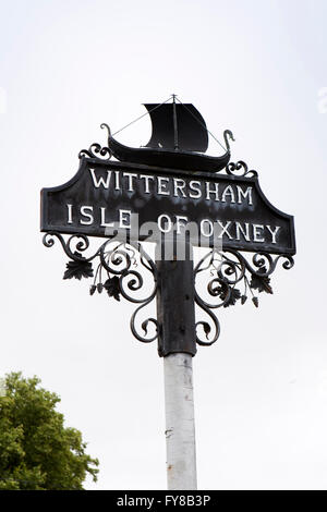 Wittersham Isle Of Oxney Village Sign Kent England uk Stock Photo - Alamy