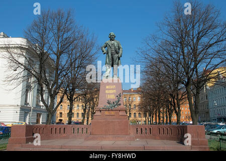 Monument to composer Mikhail Glinka in St. Petersburg Stock Photo