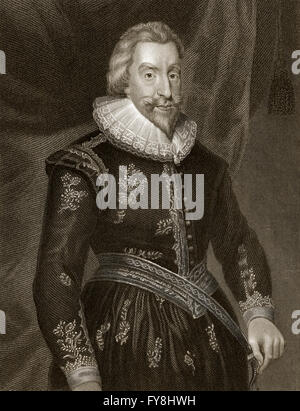 Walter Aston, 1st Lord Aston of Forfar, 1584-1639, an English courtier and diplomat Stock Photo