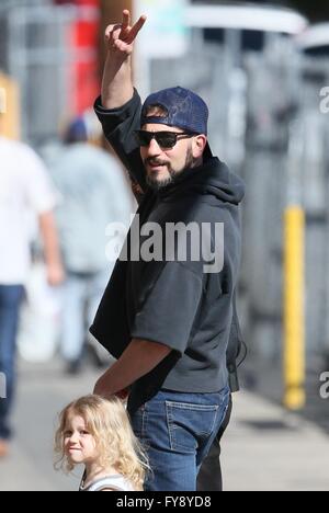 Celebrities outside the ABC studios  Featuring: Jon Bernthal, Adeline Bernthal Where: Los Angeles, California, United States When: 23 Mar 2016 Stock Photo