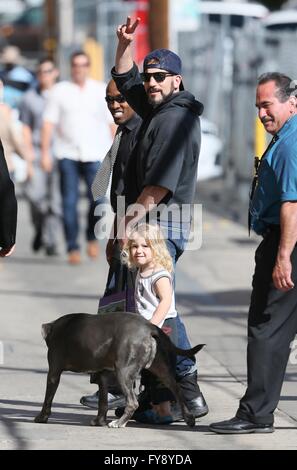 Celebrities outside the ABC studios  Featuring: Jon Bernthal, Adeline Bernthal Where: Los Angeles, California, United States When: 23 Mar 2016 Stock Photo