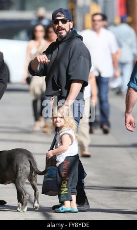 Celebrities outside the ABC studios  Featuring: Jon Bernthal, Adeline Bernthal Where: Los Angeles, California, United States When: 23 Mar 2016 Stock Photo