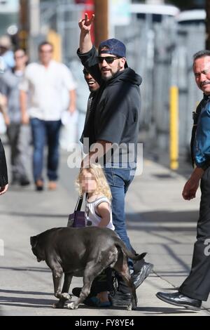 Celebrities outside the ABC studios  Featuring: Jon Bernthal, Adeline Bernthal Where: Los Angeles, California, United States When: 23 Mar 2016 Stock Photo