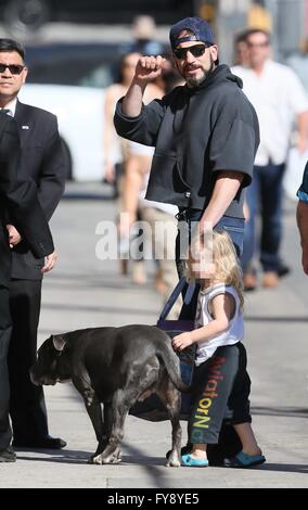 Celebrities outside the ABC studios  Featuring: Jon Bernthal, Adeline Bernthal Where: Los Angeles, California, United States When: 23 Mar 2016 Stock Photo