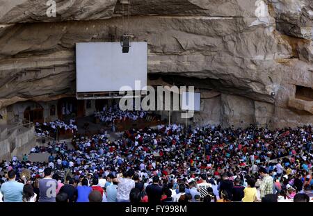 Cairo, Egypt. 13th Mar, 2012. Egyptian Coptic Christian attend the Palm Sunday celebrations at the Deir Samaan Church in Cairo, Egypt, Saturday, April 24, 2016 © Amr Sayed/APA Images/ZUMA Wire/Alamy Live News Stock Photo