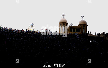 Cairo, Egypt. 13th Mar, 2012. Egyptian Coptic Christian attend the Palm Sunday celebrations at the Deir Samaan Church in Cairo, Egypt, Saturday, April 24, 2016 © Amr Sayed/APA Images/ZUMA Wire/Alamy Live News Stock Photo