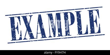 example blue grunge vintage stamp isolated on white background Stock Vector