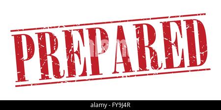prepared red grunge vintage stamp isolated on white background Stock Vector