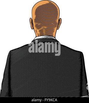 Bald head businessman avatar man face profile icon concept 