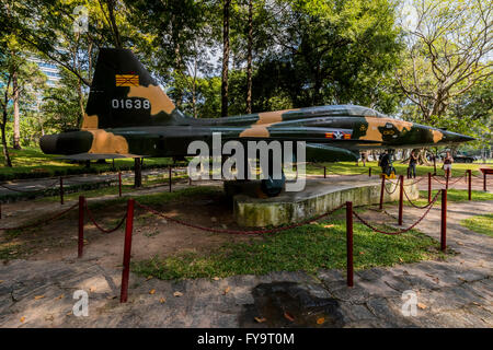 F5E USA fighter bomber used to bomb American Embassy 8th April 1975 in Saigon as Vietnam war drew to a close Saigon Vietnam Stock Photo