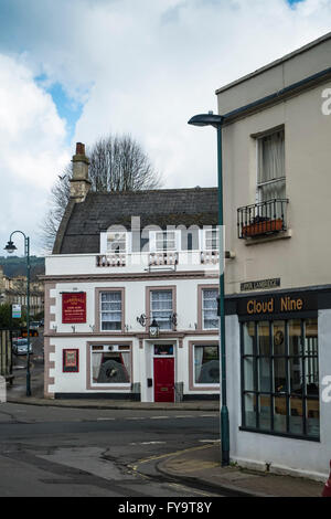 Larkhall a village suburb of Bath Somerset The Larkhall Inn and Cloud Nine Cafe Stock Photo