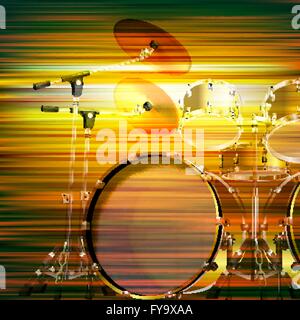 abstract green blur background with drum kit Stock Vector Image & Art ...