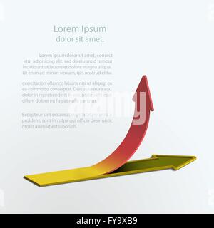 3D vector illustration of Business Moving up , growth infographic presentation Stock Vector