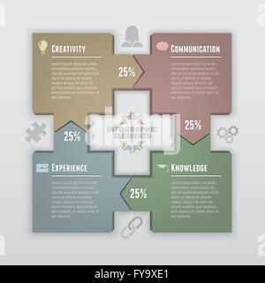 Infographic circular arrows. Stock Vector