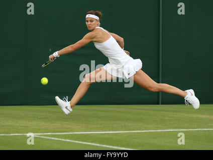 Lucie Safarova, CZE, Wimbledon Championships in 2014, ITF Grand Slam Tennis Tournament, AELTC, All England Lawn Tennis and Stock Photo