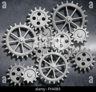 Gears wheel and space background Stock Photo - Alamy
