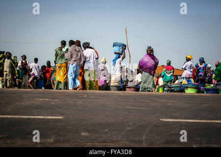 Tanjih fish market, the biggest African fish market, Gambia, Africa Stock Photo