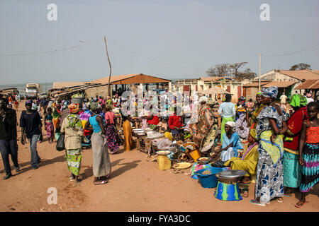 Tanjih fish market, the biggest African fish market, Gambia, Africa Stock Photo