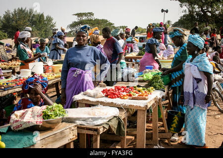 Tanjih fish market, the biggest African fish market, Gambia, Africa Stock Photo