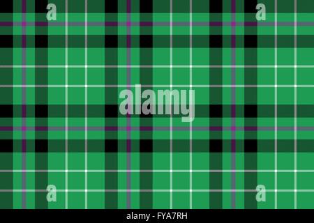 hibernian fc tartan fabric textile check pattern seamless .Vector illustration. EPS 10. No transparency. No gradients. Stock Vector