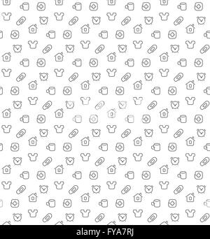 Home things pattern seamless. Vector illustration. EPS 10. Stock Vector