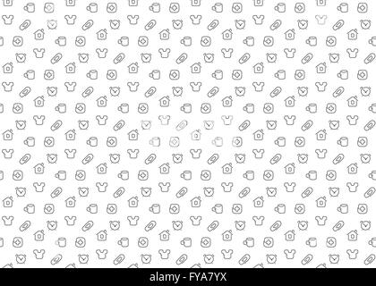 Home things seamless background. Vector illustration. EPS 10. Stock Vector