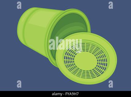 Recycle bin isometric flat vector Stock Vector