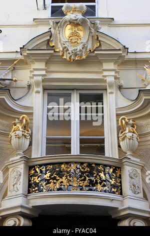 Renaissance balcony in Vienna, Hungary Stock Photo