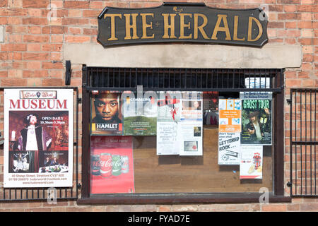 Bulletin boards for The Herald in Stratford upon Avon Stock Photo