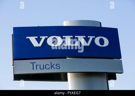 A logo sign outside of a Volvo Trucks facility in Carlisle, Pennsylvania on April 17, 2016. Stock Photo