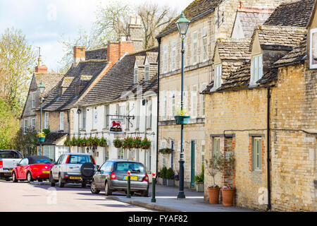 The historic high street in Cricklade, Wiltshire, England, UK Stock Photo