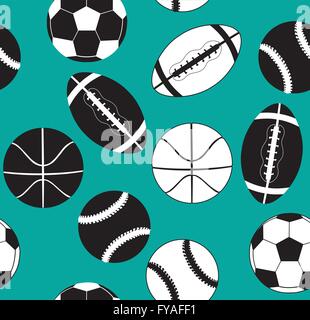 vector illustration of sport balls silhouettes isolated Stock Vector