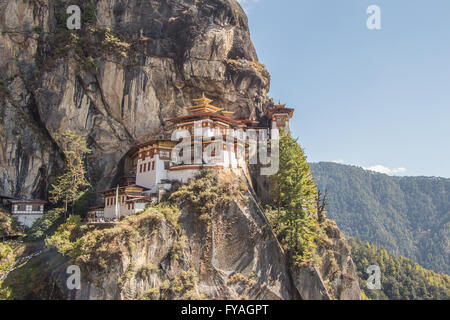 The famous Paro taktsang also known as the Tiger's Nest monastery Stock Photo